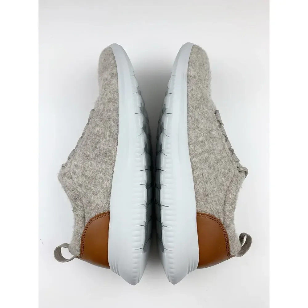 Johnston & Murphy Amherst U-Throat Casual Shoes Beige Wool Blend Sneakers Mens 9